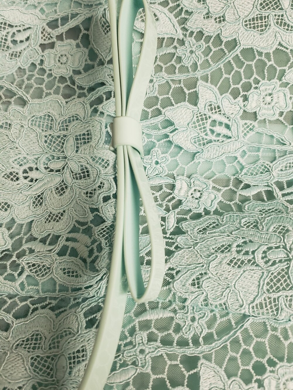 NADINE MERABI MILLA MINT LACE MINI DRESS - Picture 7 of 10